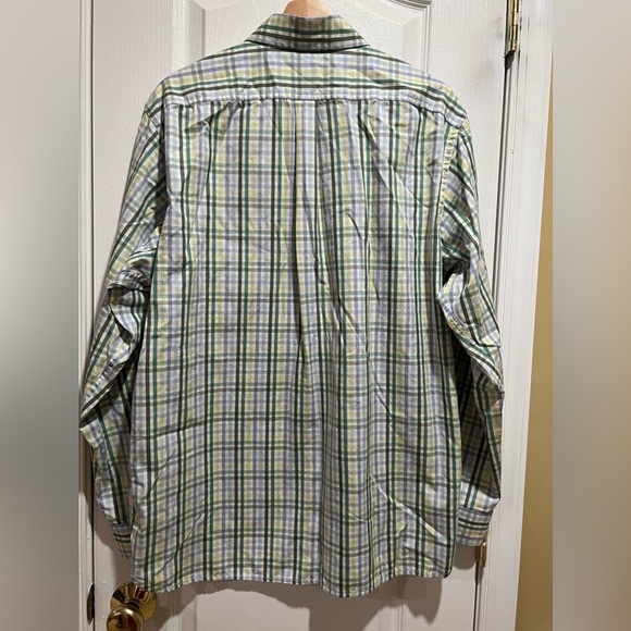 Gap mens large 16-16 1/2 cotton plaid button down shirt. - Picture 2 of 4